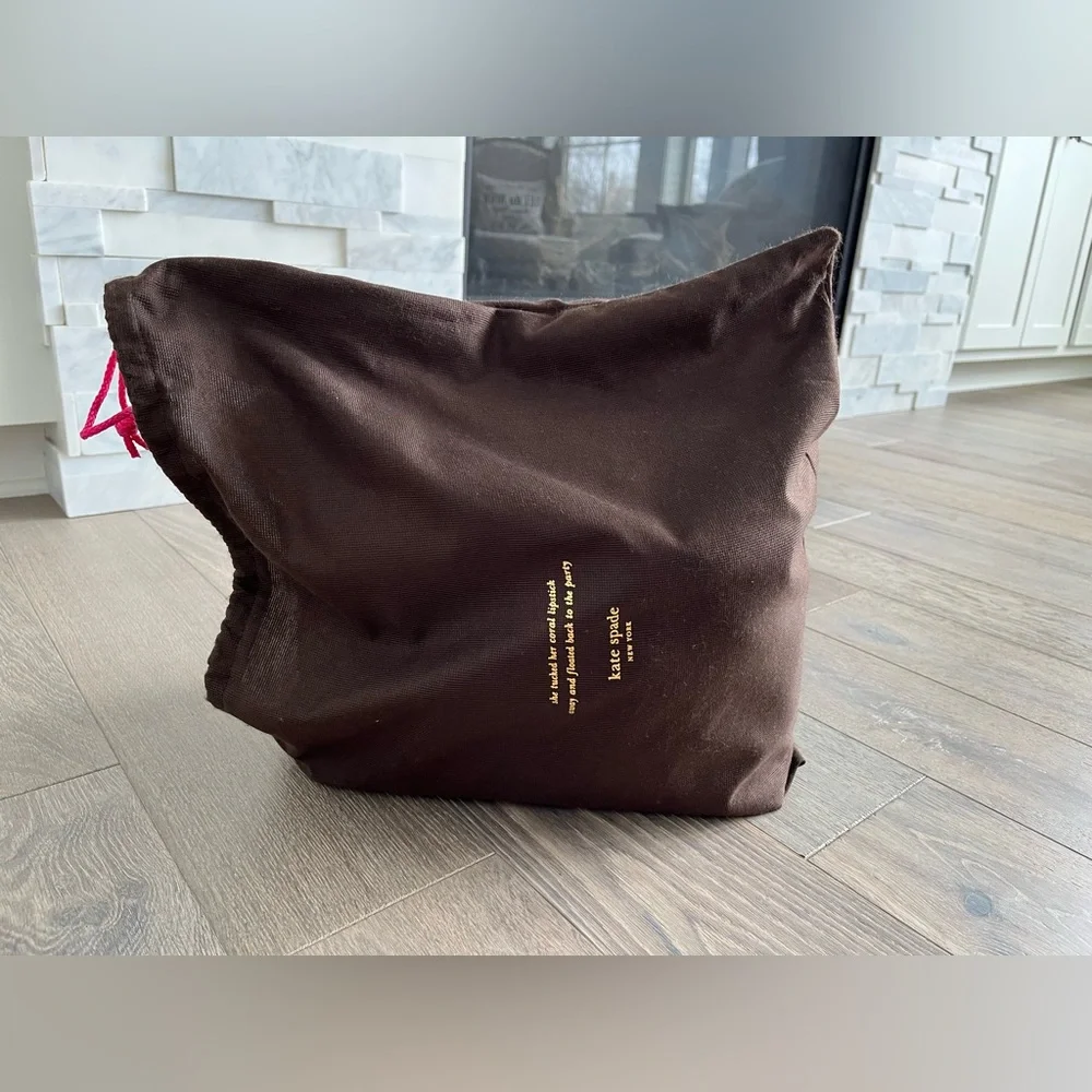 Kate Spade Black and Navy Tote with Brown Handles - Picture 10 of 10